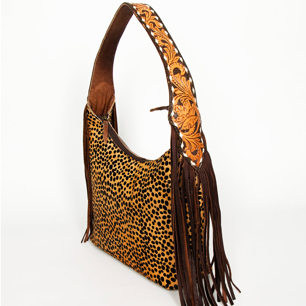 Hobo Hair On Saddle Blanket Genuine Leather Western Bag For Women