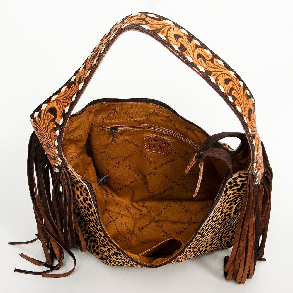 Hobo Hair On Saddle Blanket Genuine Leather Western Bag For Women