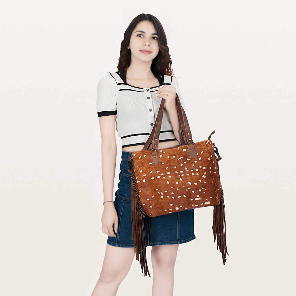 American Darling Tote Hair-On Genuine Leather