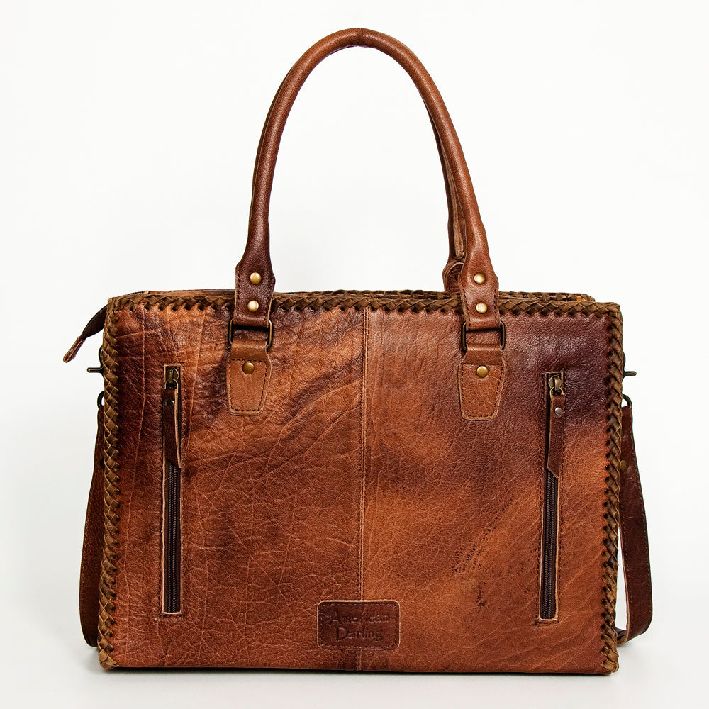 American Darling Briefcase Hair-On Genuine Leather