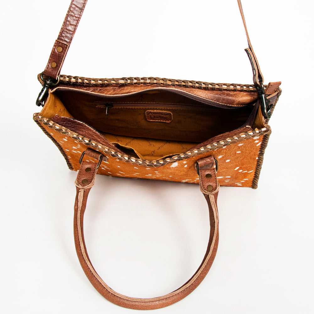 American Darling Briefcase Hair-On Genuine Leather