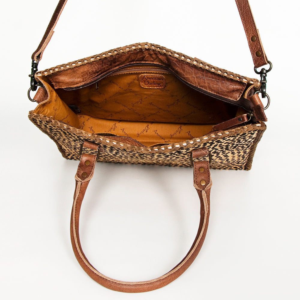 American Darling Briefcase Hair-On Genuine Leather