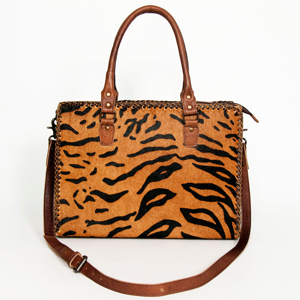 American Darling Briefcase Hair-On Genuine Leather