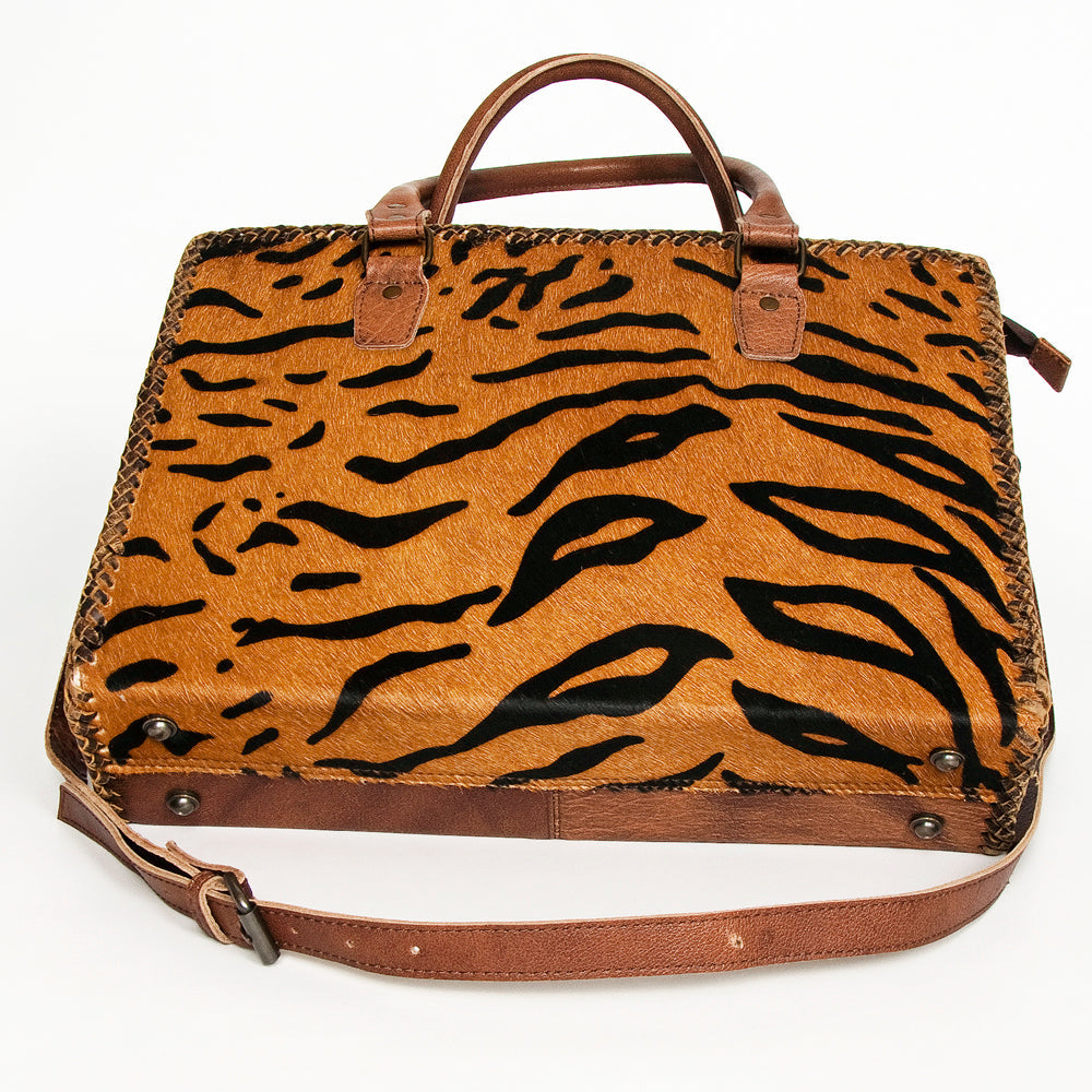 American Darling Briefcase Hair-On Genuine Leather