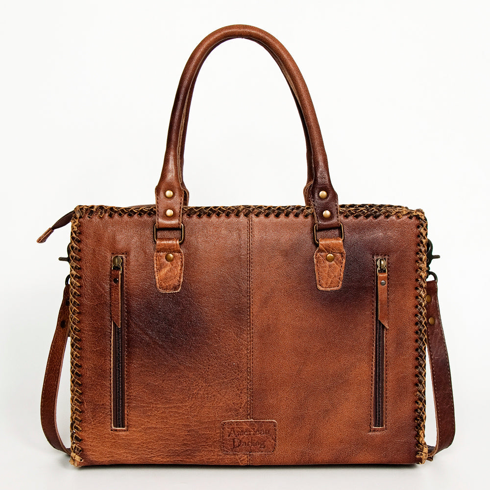 American Darling Briefcase Hair-On Genuine Leather