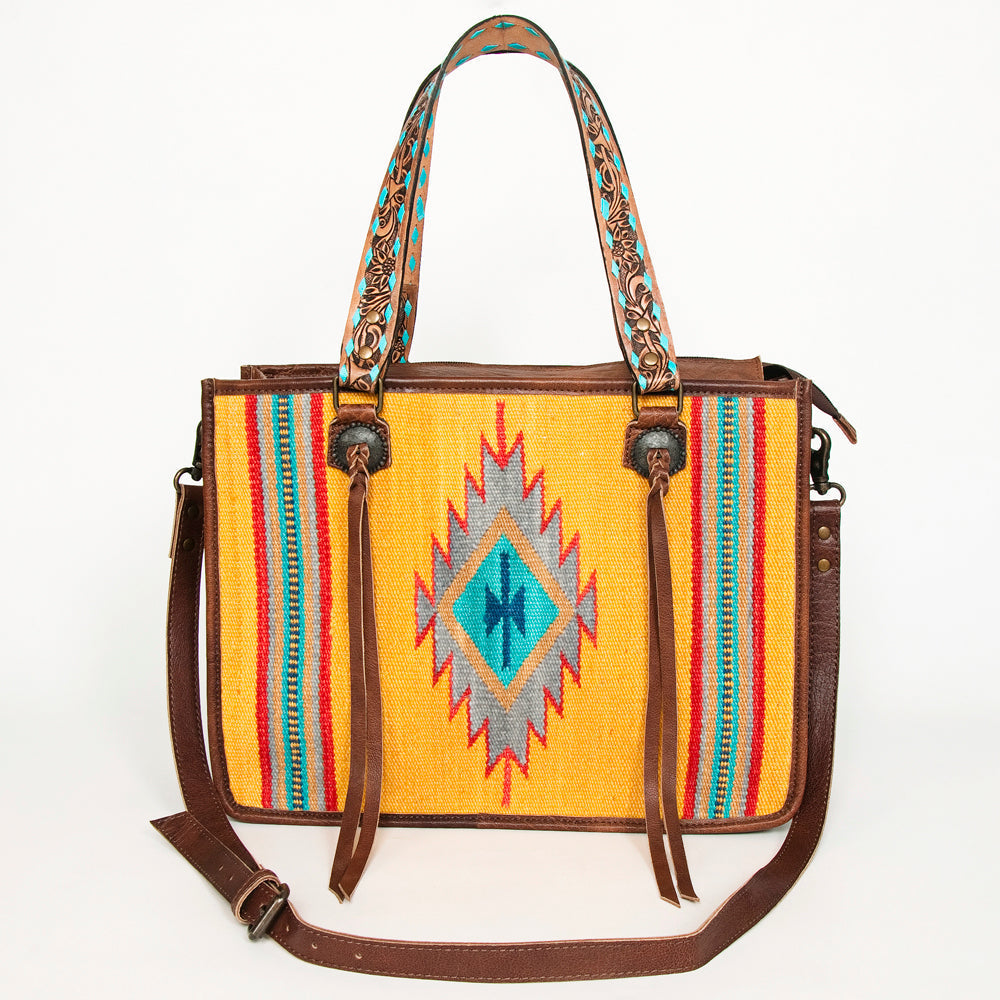 American Darling Saddle Blanket Genuine Leather Tote
