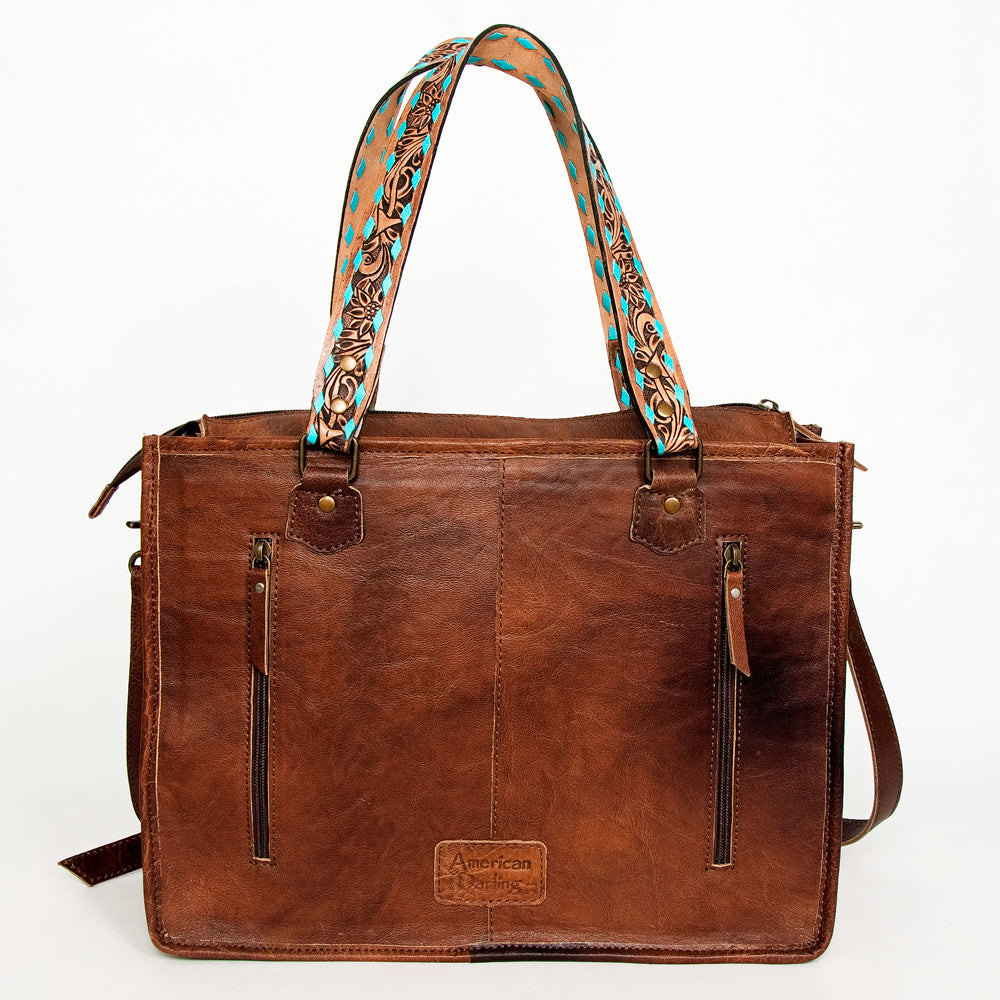 American Darling Saddle Blanket Genuine Leather Tote