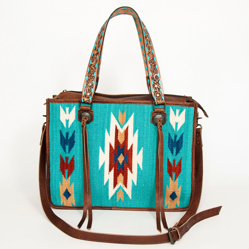 American Darling Saddle Blanket Genuine Leather Tote