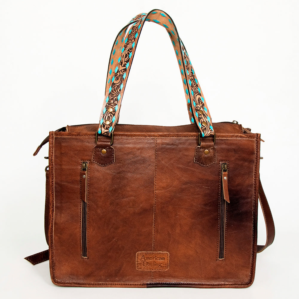 American Darling Saddle Blanket Genuine Leather Tote