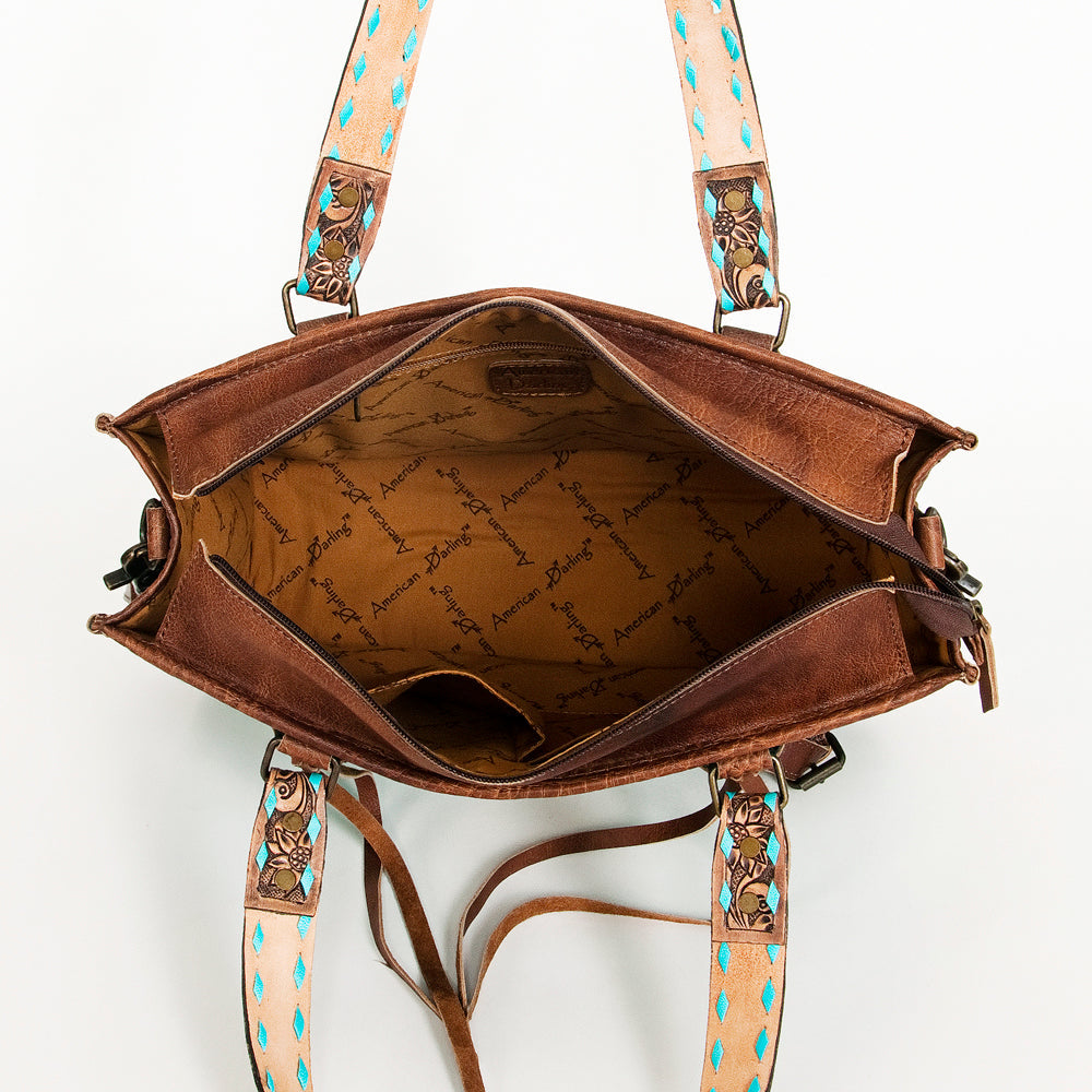 American Darling Saddle Blanket Genuine Leather Tote