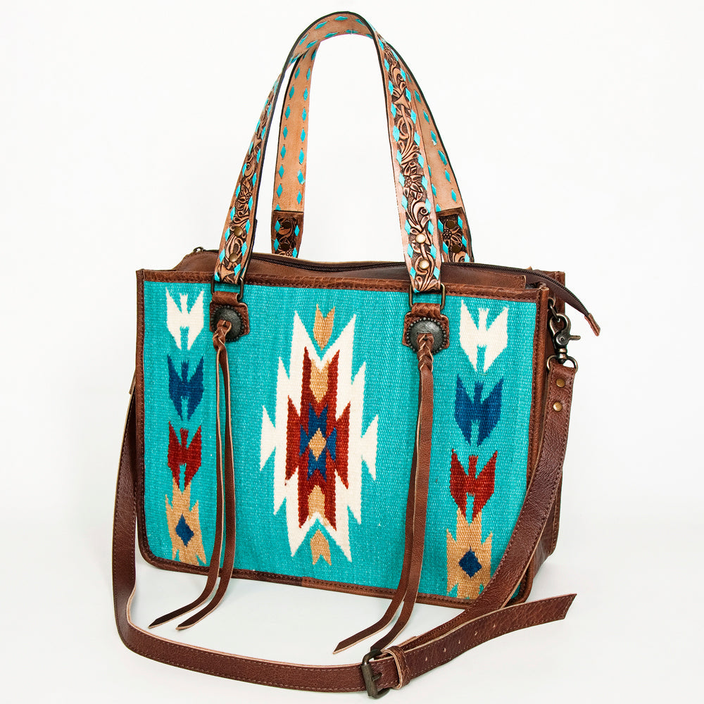 American Darling Saddle Blanket Genuine Leather Tote