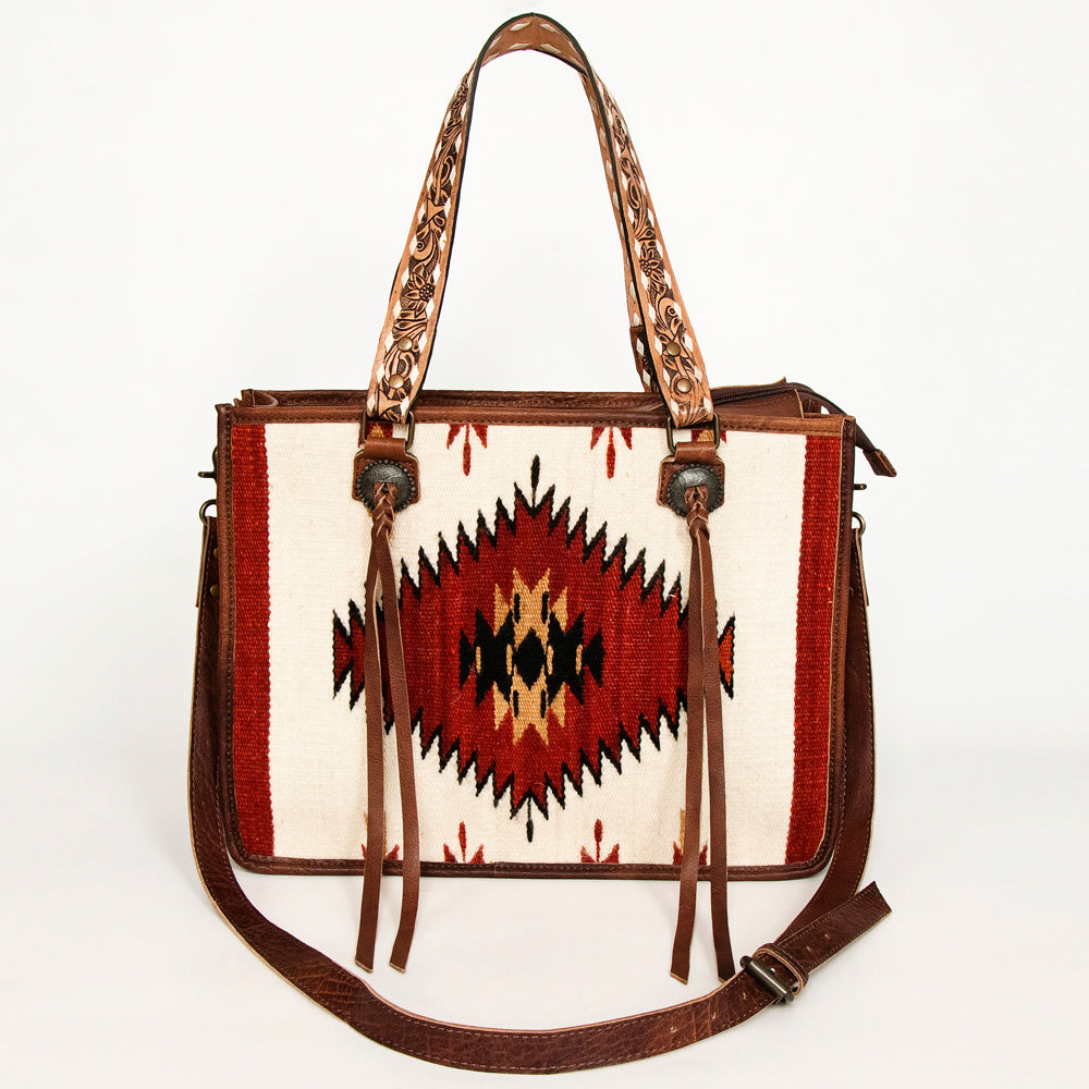 American Darling Saddle Blanket Genuine Leather Tote