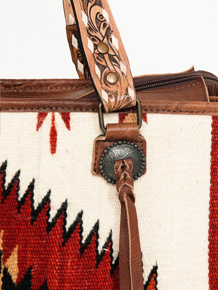 American Darling Saddle Blanket Genuine Leather Tote