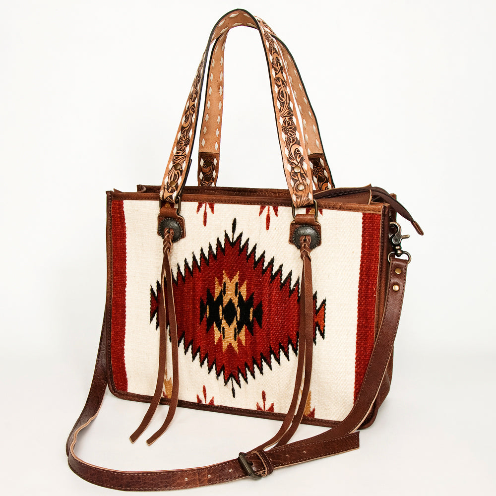 American Darling Saddle Blanket Genuine Leather Tote