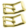 Hilason Die-Cast Center-Bar Roller Buckle, Brass-Plated — 1/2"