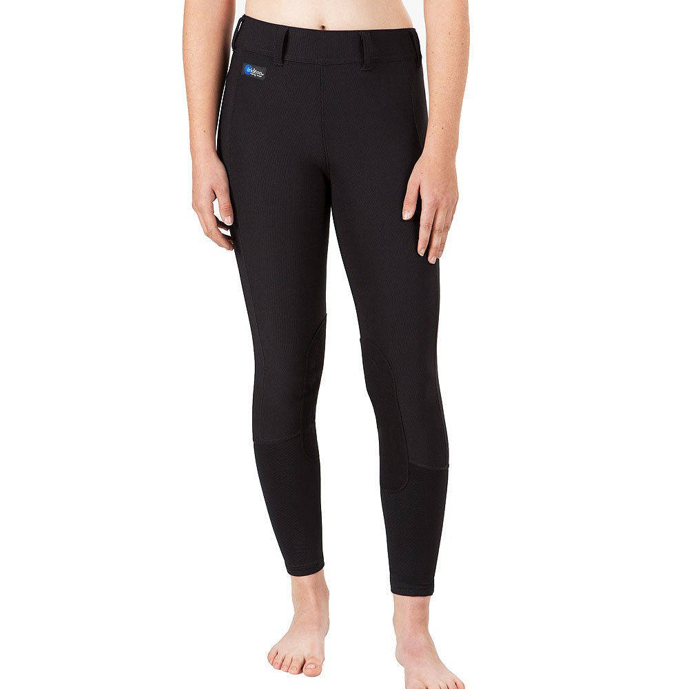 Medium Black Stretch Knee Patch Riding Breeches With Comfortable No Roll Waistband