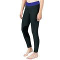 Youth Lightweight Compressive Tights With Three Fabric Synergy In Rich Black Azurite