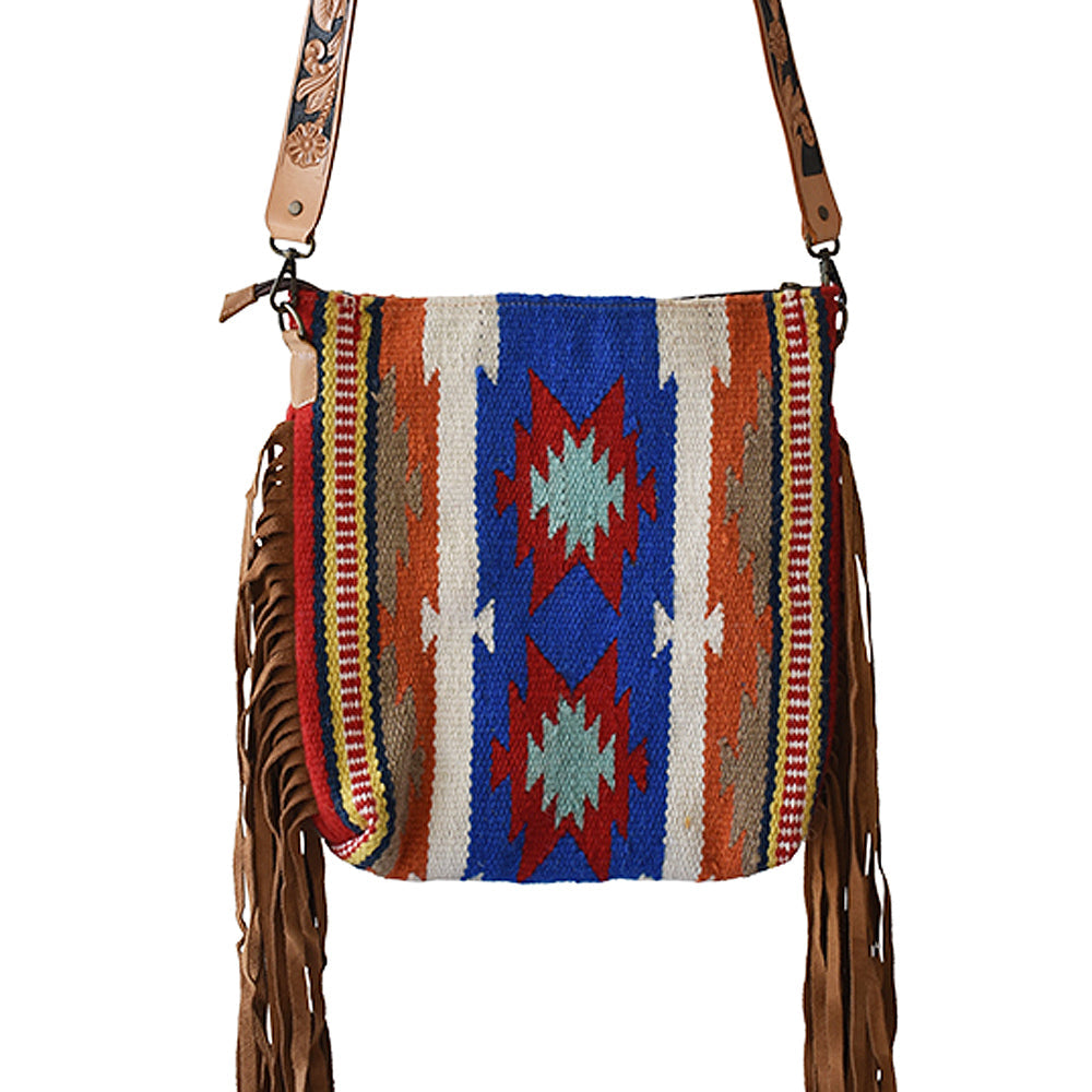 American Darling Saddle Blanket Genuine Leather Large Crossbody Bag
