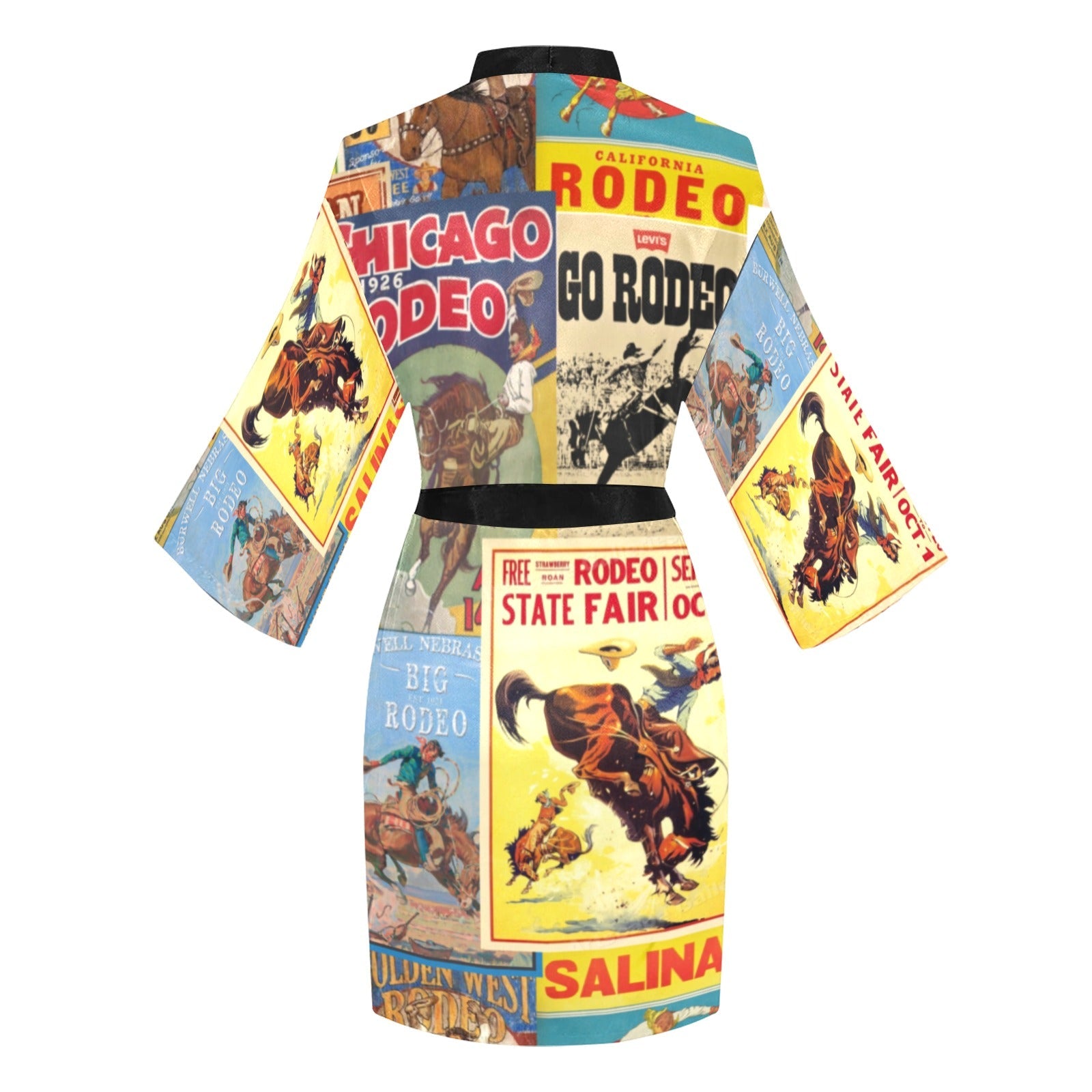 Baha Ranch Vintage Rodeo Poster Women's Lounge Kimono Robe by Baha Ranch Western Wear - product image 4