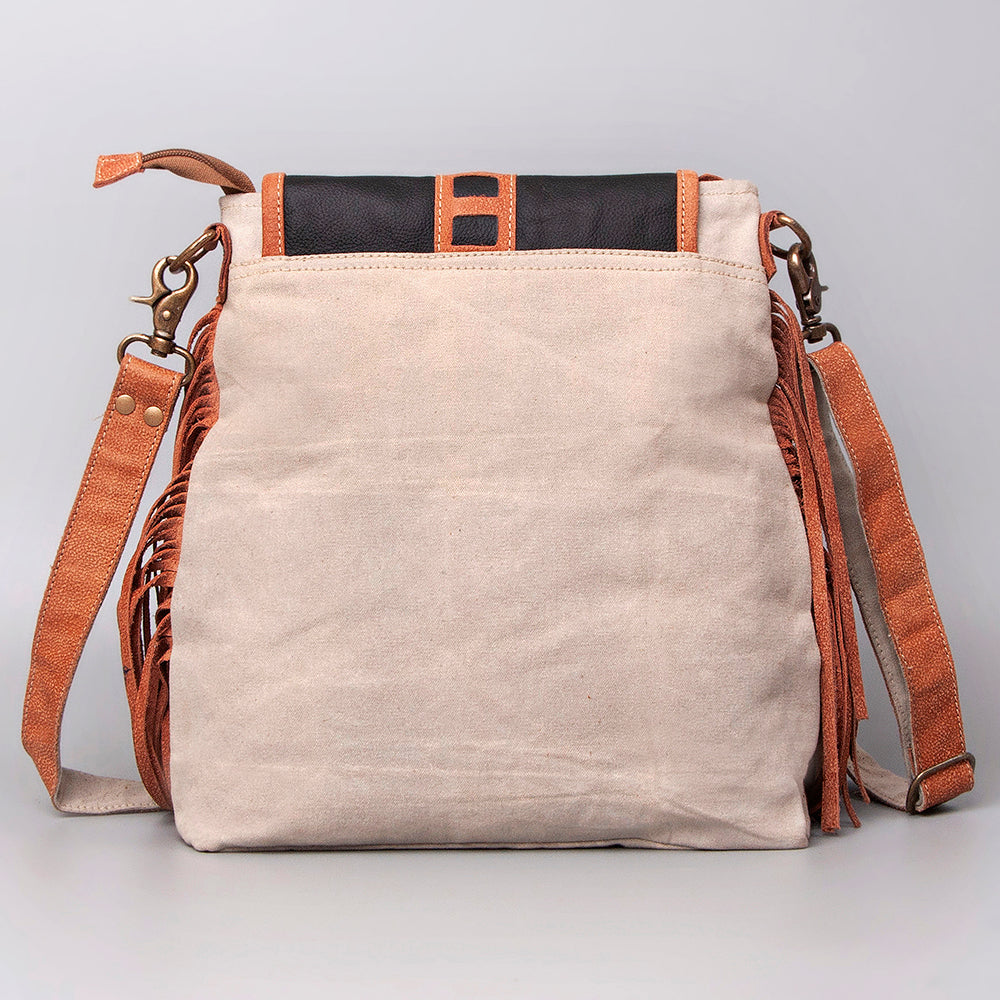 Ohlay Crossbody Upcycled Canvas Genuine Leather