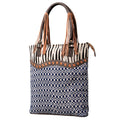 OHLAY Upcycled Wool Canvas Hair-On Genuine Leather Tote