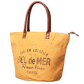 OHLAY Upcycled Canvas Genuine Leather Tote