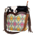 Ohlay Crossbody Upcycled Wool Upcycled Canvas Embossed Hair-On Genuine Leather