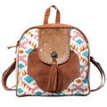 OHLAY Upcycled Canvas Hair-On Genuine Leather Backpack