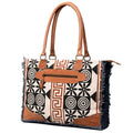 Ohlay Tote Upcycled Wool Upcycled Canvas Genuine Leather