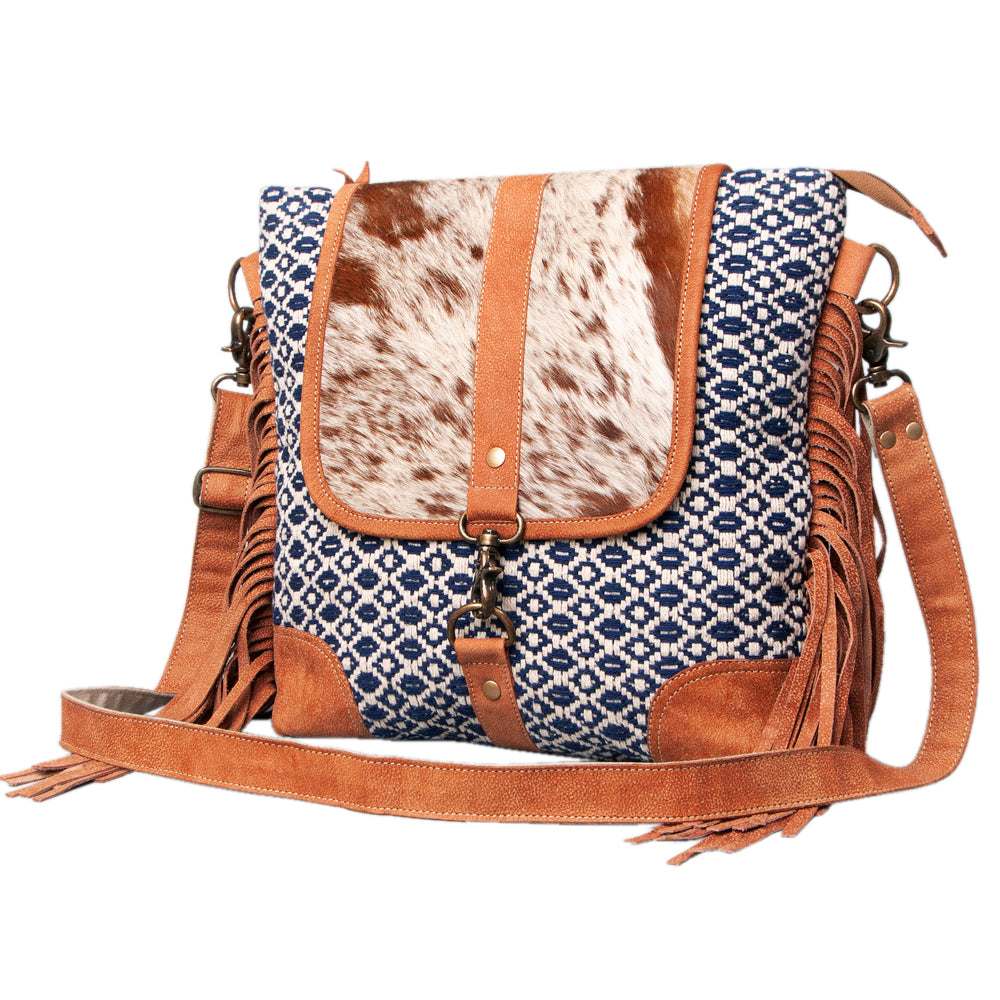 Ohlay Crossbody Upcycled Wool Upcycled Canvas Hair-On Genuine Leather