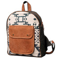 Ohlay Backpack Upcycled Canvas Genuine Leather
