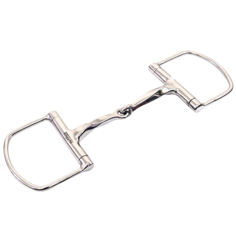 Bar H Equine Western 5 In Broken Mouth D Ring Racing Snaffle Horse Bit Stainless Steel