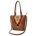 American Darling Saddle Blanket Leather Tote