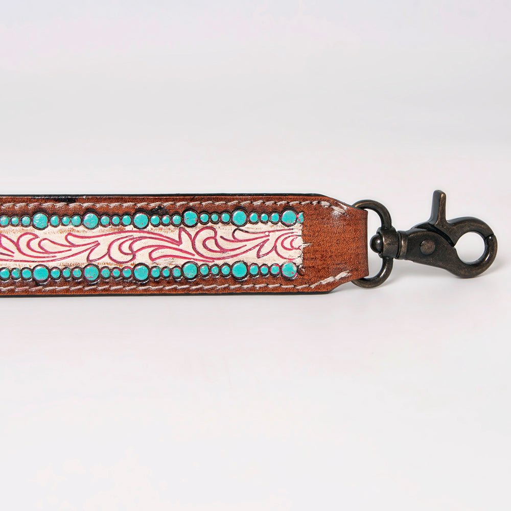 American Darling ADSTF183 Hand Tooled Genuine Leather Crossbody Handle Strap For Bags