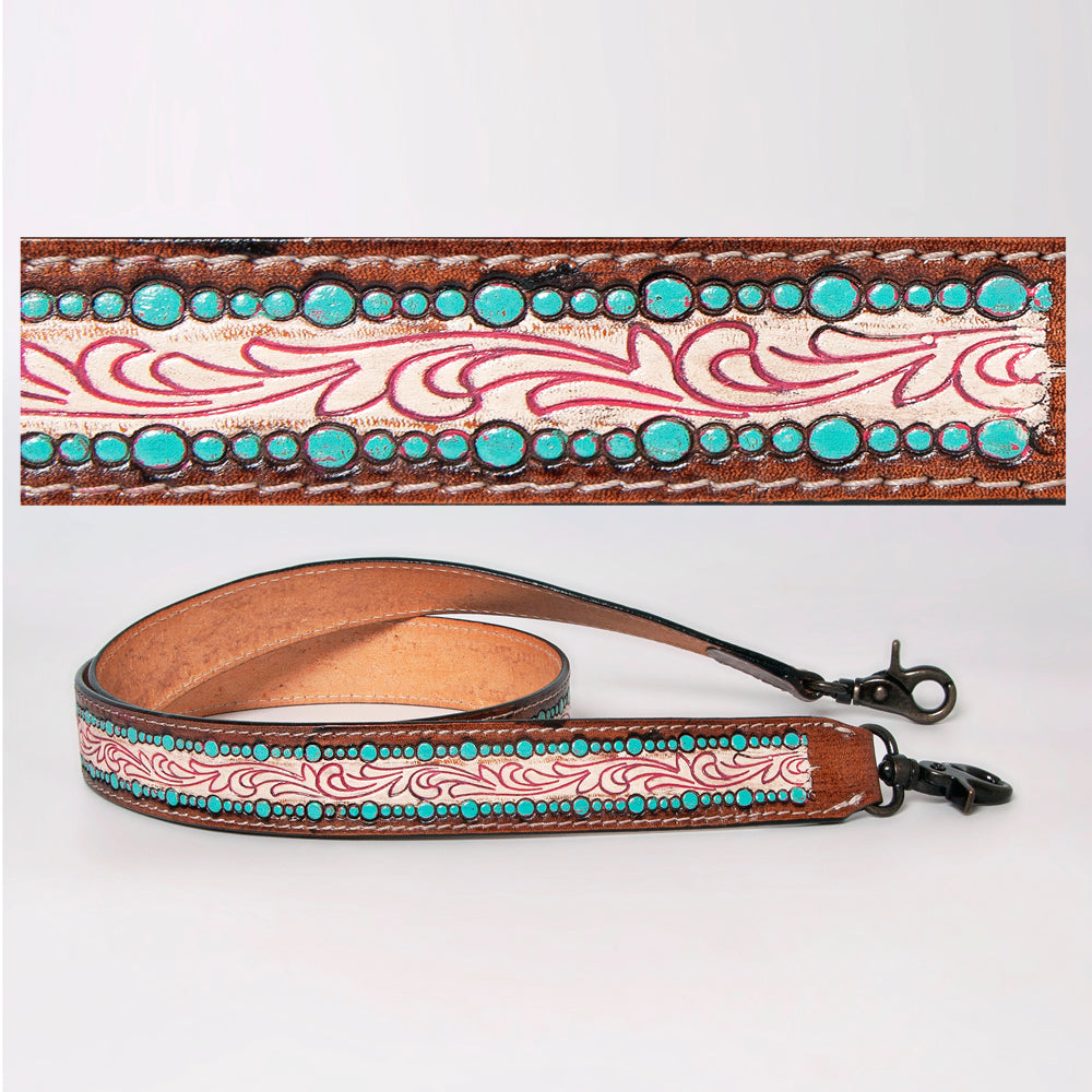 American Darling ADSTF183 Hand Tooled Genuine Leather Crossbody Handle Strap For Bags