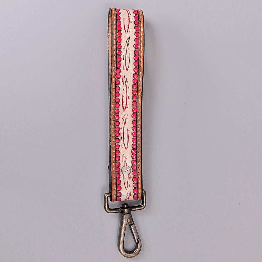 American Darling Hand Tooled Genuine Leather Handle Strap for Wristlet Bag Phone Wrist Keychain Wallet Purse Clutch Cellphone