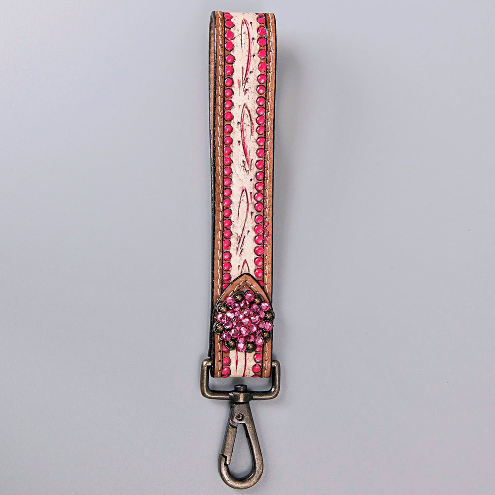 American Darling Hand Tooled Genuine Leather Handle Strap for Wristlet Bag Phone Wrist Keychain Wallet Purse Clutch Cellphone