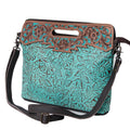 OHLAY Hand-Tooled Embossed Genuine Leather Clutch