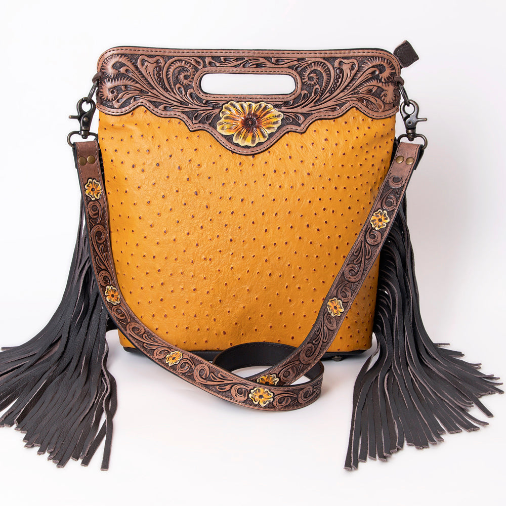 Ohlay Clutch Hand Tooled Genuine Leather