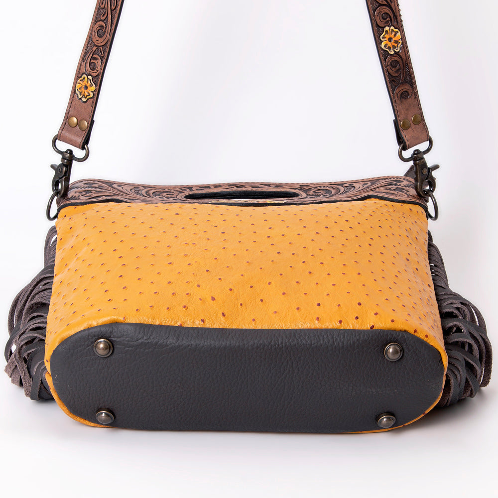 Ohlay Clutch Hand Tooled Genuine Leather
