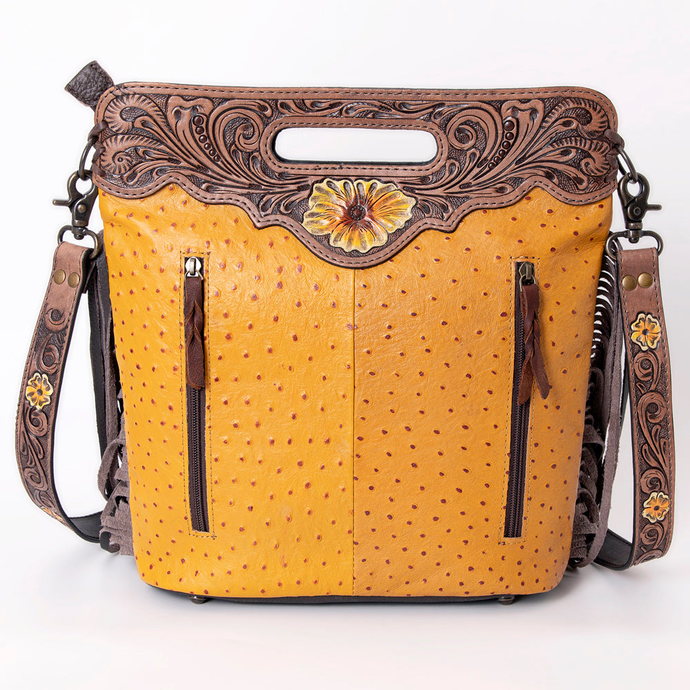 Ohlay Clutch Hand Tooled Genuine Leather