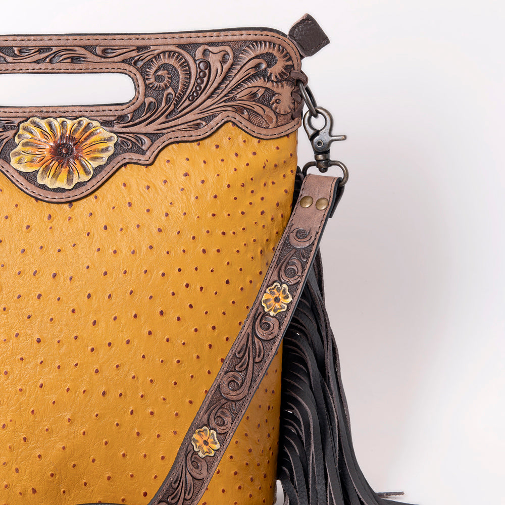 Ohlay Clutch Hand Tooled Genuine Leather