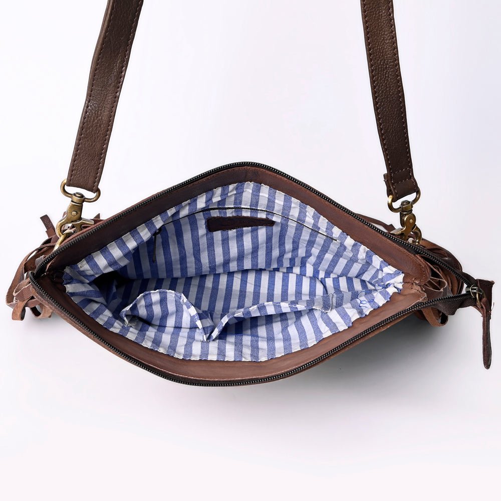 OHLAY Hobo Hand Tooled Hair-On Genuine Leather Women Bag Western Handbag Purse | Womens Handbags Belt for Summer