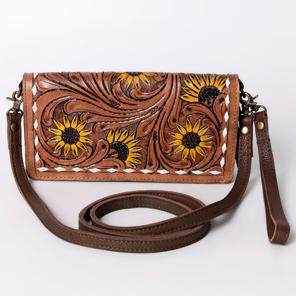 American Darling Organiser Hair-On Hand Tooled Genuine Leather