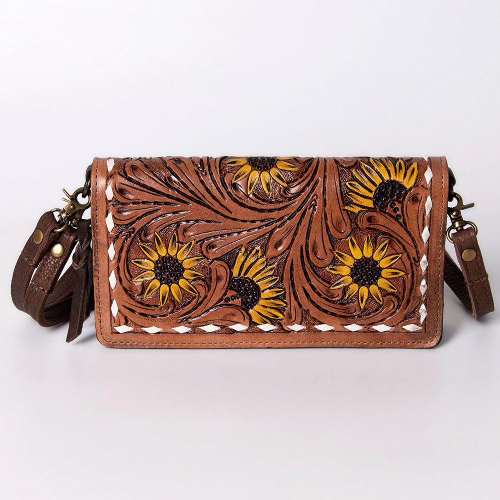 American Darling Organiser Hair-On Hand Tooled Genuine Leather