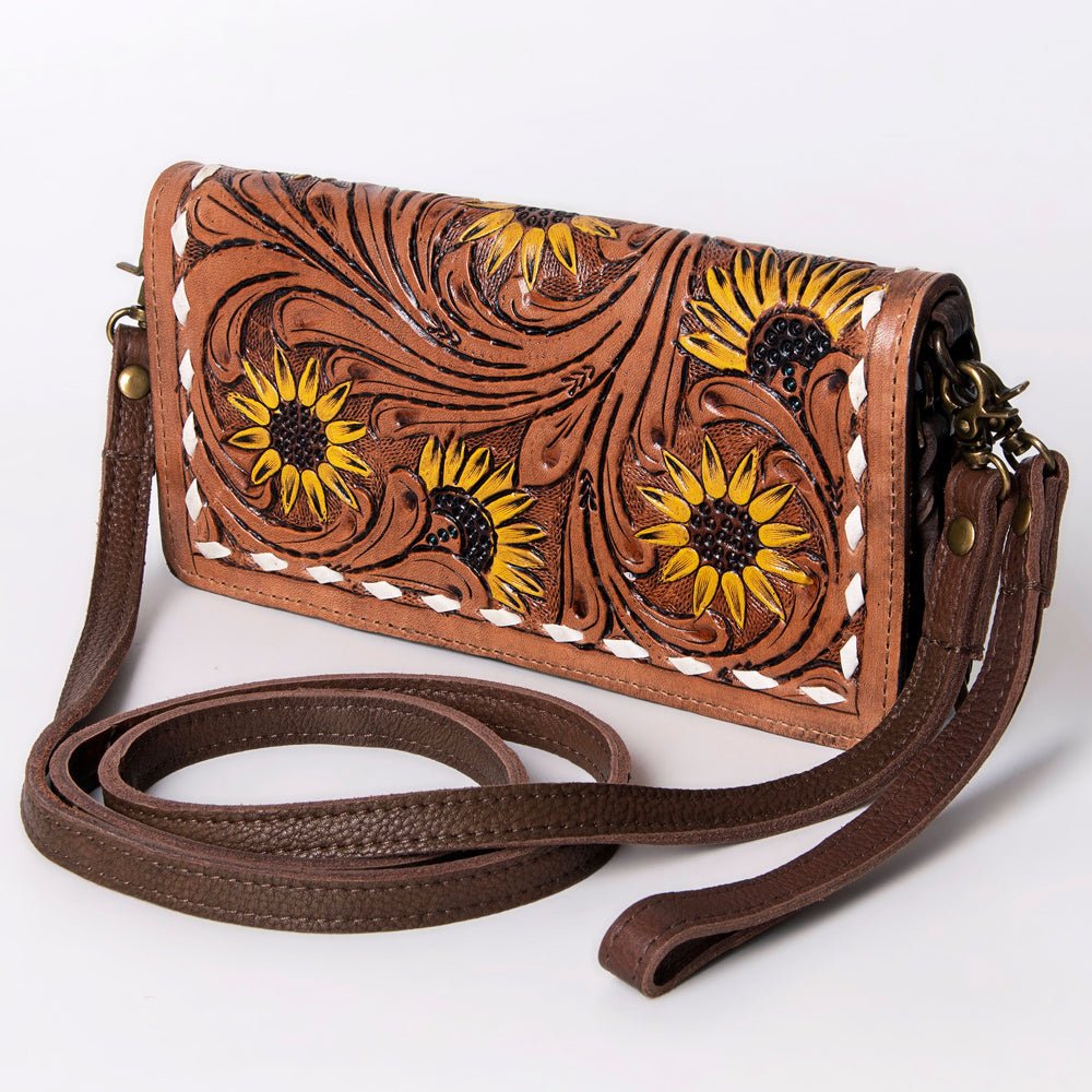American Darling Organiser Hair-On Hand Tooled Genuine Leather