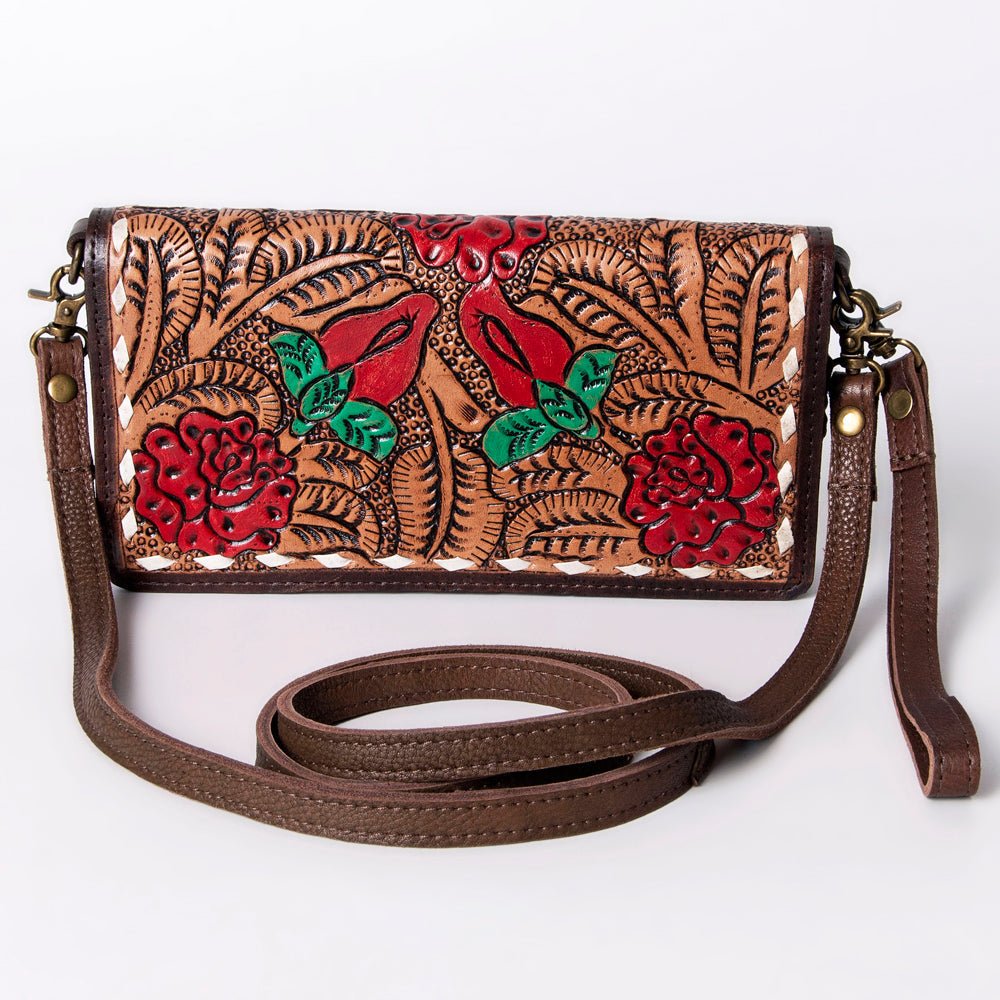 American Darling Organiser Hair-On Hand Tooled Genuine Leather