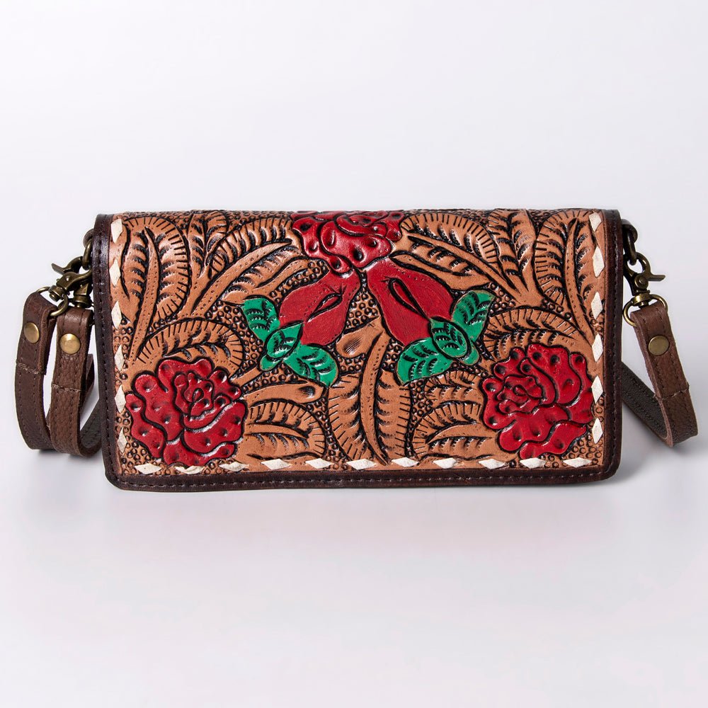 American Darling Organiser Hair-On Hand Tooled Genuine Leather