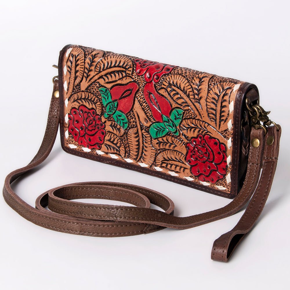 American Darling Organiser Hair-On Hand Tooled Genuine Leather
