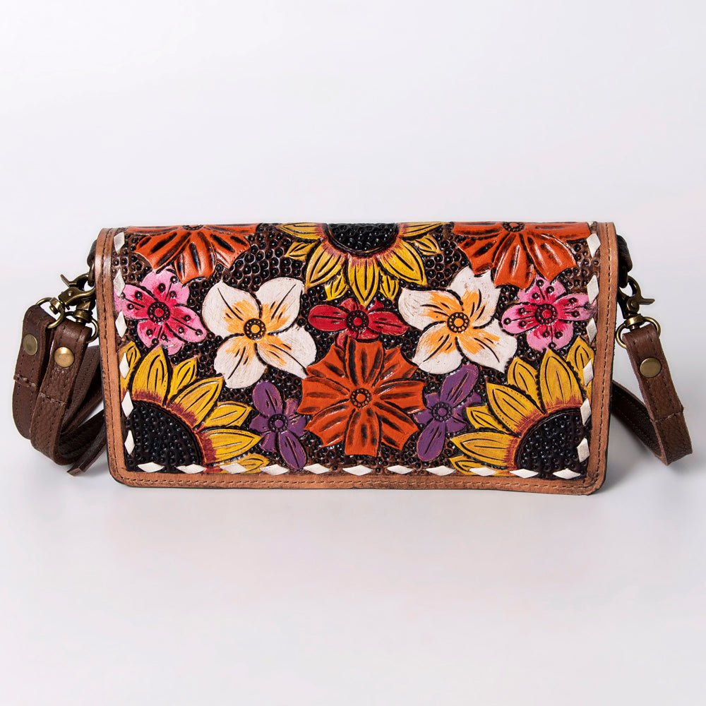 American Darling Organiser Hair-On Hand Tooled Genuine Leather